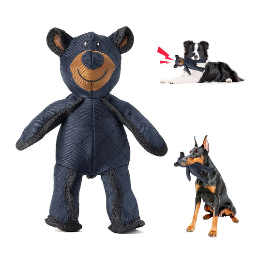 Unbreaka Bear 2025 New Indestructible Robust Bear Dog Toy Indestructible Dog Stuffed Interactive Dog Toy for Aggressive Chewer Tough Squeaky Durable Large Breed Dog Toy for Heavy Chewer (1PCS)