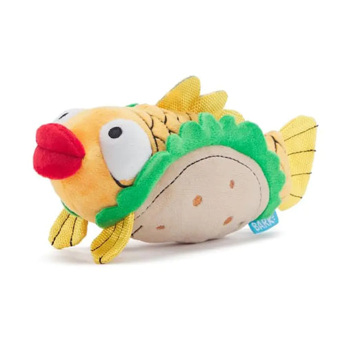 BARK Ernesto The Fish Taco Plush Dog Toy Medium