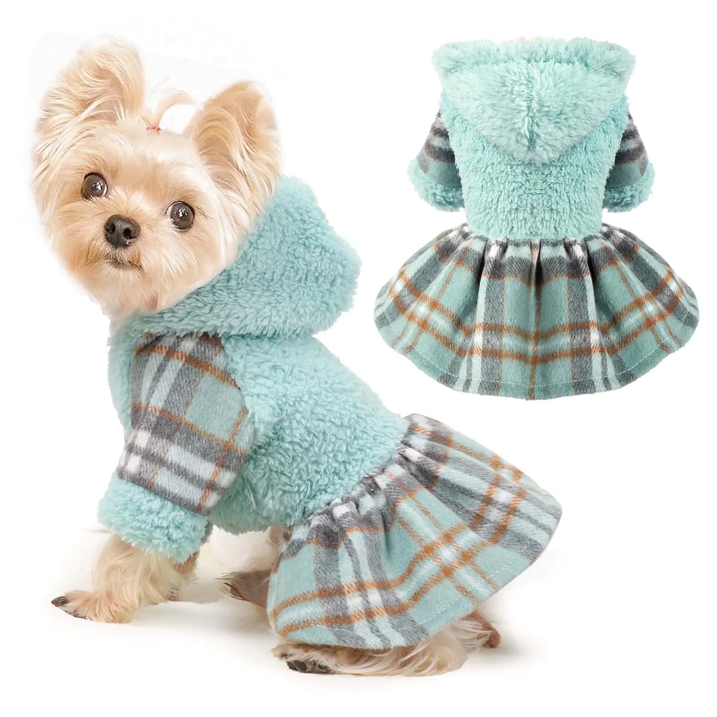 Dog Hoodie Dog Sweater Dog Clothes for Small Dogs Boy Girl Pet Hoodies for Dogs Coats Spring Dog Sweatshirt for Chihuahua Yorkie Cat Sweater Dog Costumes XS Green