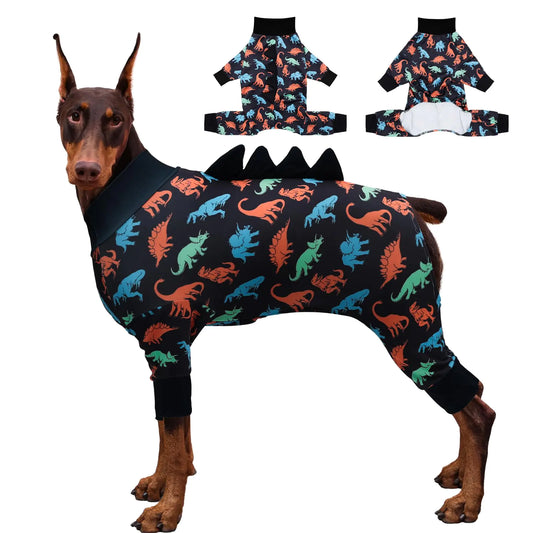 UNIPUP Dog Pajamas for Large Dogs Big Dog Onesie Big Dog Clothes Anti Shedding Anti Licking Post Surgery Recovery Dog Pjs Cotton Soft Material Stretchable Dog Pajamas U-COSP01M